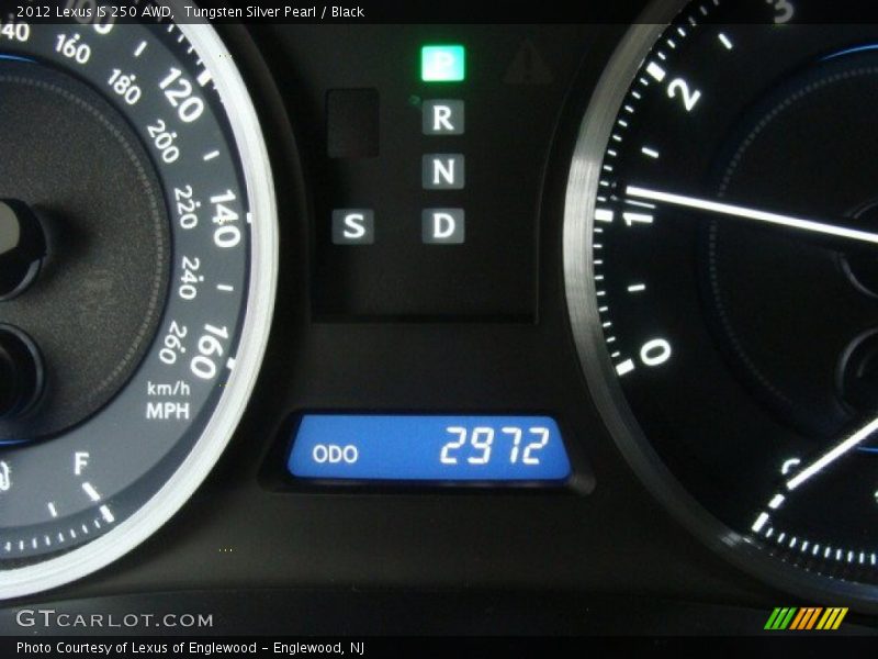 Tungsten Silver Pearl / Black 2012 Lexus IS 250 AWD