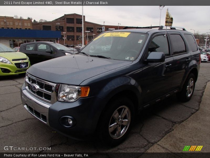Steel Blue Metallic / Charcoal Black 2011 Ford Escape Limited 4WD