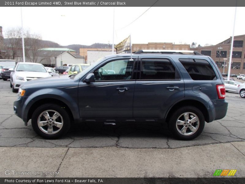 Steel Blue Metallic / Charcoal Black 2011 Ford Escape Limited 4WD
