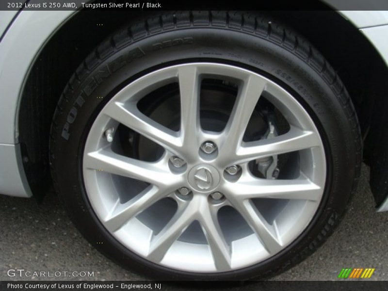Tungsten Silver Pearl / Black 2012 Lexus IS 250 AWD