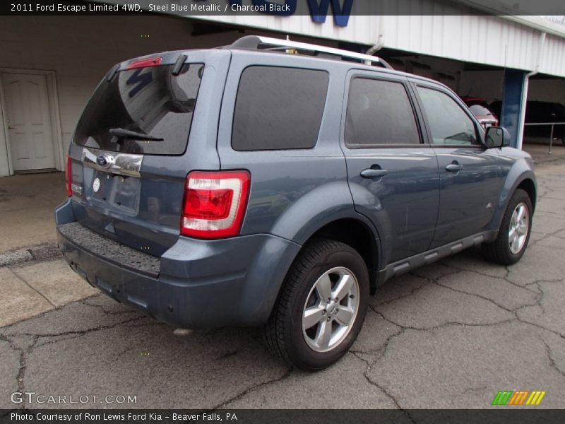 Steel Blue Metallic / Charcoal Black 2011 Ford Escape Limited 4WD