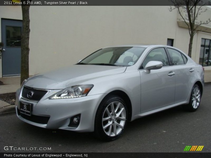 Tungsten Silver Pearl / Black 2012 Lexus IS 250 AWD
