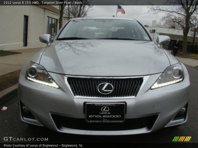 Tungsten Silver Pearl / Black 2012 Lexus IS 250 AWD