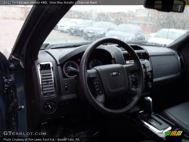 Steel Blue Metallic / Charcoal Black 2011 Ford Escape Limited 4WD