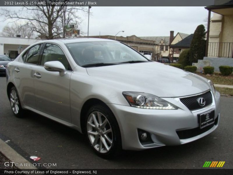 Tungsten Silver Pearl / Black 2012 Lexus IS 250 AWD
