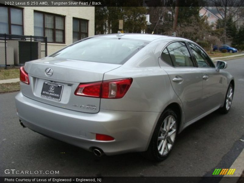 Tungsten Silver Pearl / Black 2012 Lexus IS 250 AWD