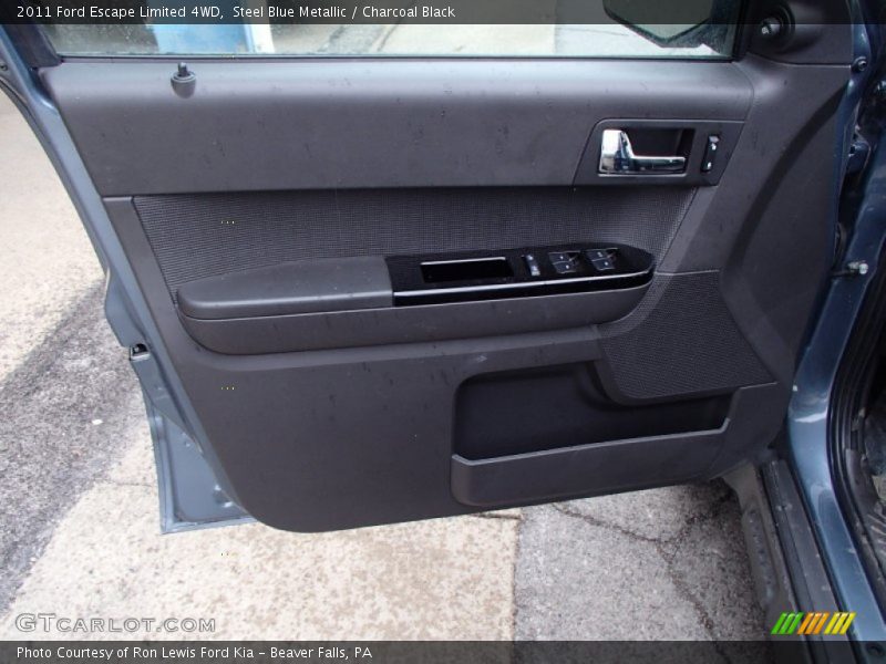 Steel Blue Metallic / Charcoal Black 2011 Ford Escape Limited 4WD