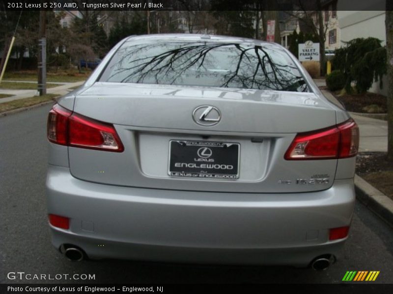 Tungsten Silver Pearl / Black 2012 Lexus IS 250 AWD