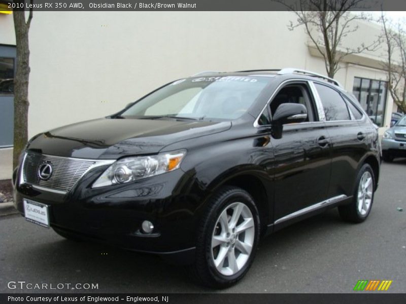 Obsidian Black / Black/Brown Walnut 2010 Lexus RX 350 AWD
