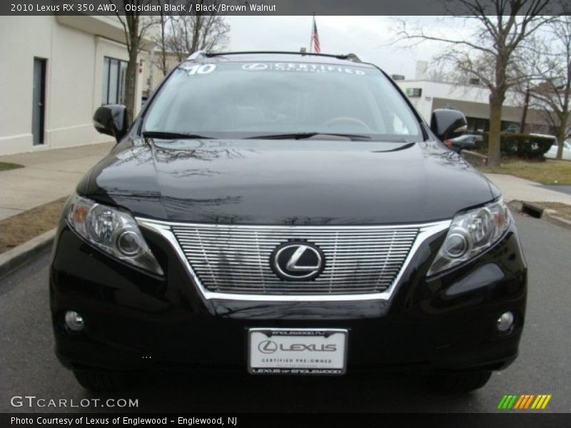 Obsidian Black / Black/Brown Walnut 2010 Lexus RX 350 AWD