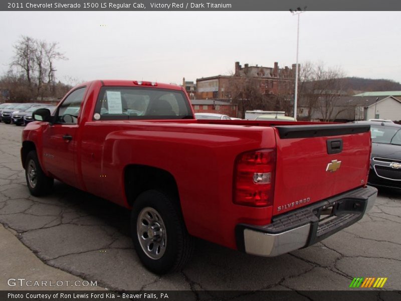 Victory Red / Dark Titanium 2011 Chevrolet Silverado 1500 LS Regular Cab