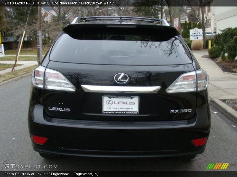 Obsidian Black / Black/Brown Walnut 2010 Lexus RX 350 AWD