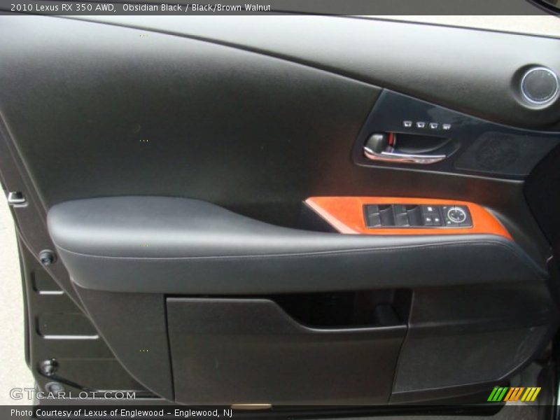 Obsidian Black / Black/Brown Walnut 2010 Lexus RX 350 AWD