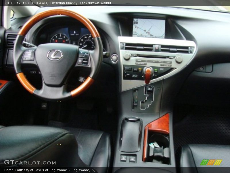 Obsidian Black / Black/Brown Walnut 2010 Lexus RX 350 AWD