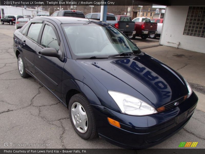 Twilight Blue Metallic / Medium Graphite Grey 2001 Ford Focus LX Sedan