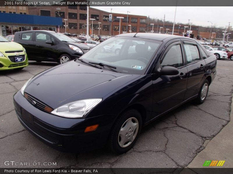 Twilight Blue Metallic / Medium Graphite Grey 2001 Ford Focus LX Sedan