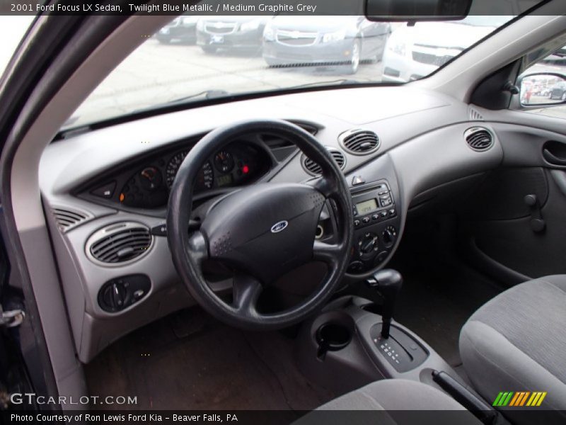 Twilight Blue Metallic / Medium Graphite Grey 2001 Ford Focus LX Sedan