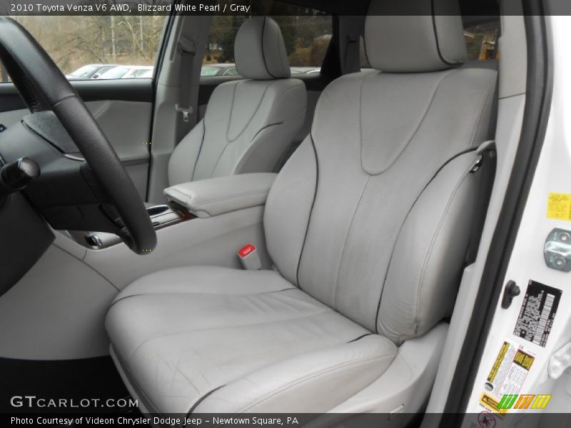 Blizzard White Pearl / Gray 2010 Toyota Venza V6 AWD