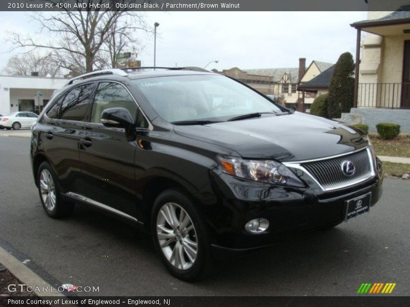 Obsidian Black / Parchment/Brown Walnut 2010 Lexus RX 450h AWD Hybrid