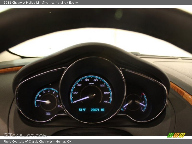 Silver Ice Metallic / Ebony 2012 Chevrolet Malibu LT
