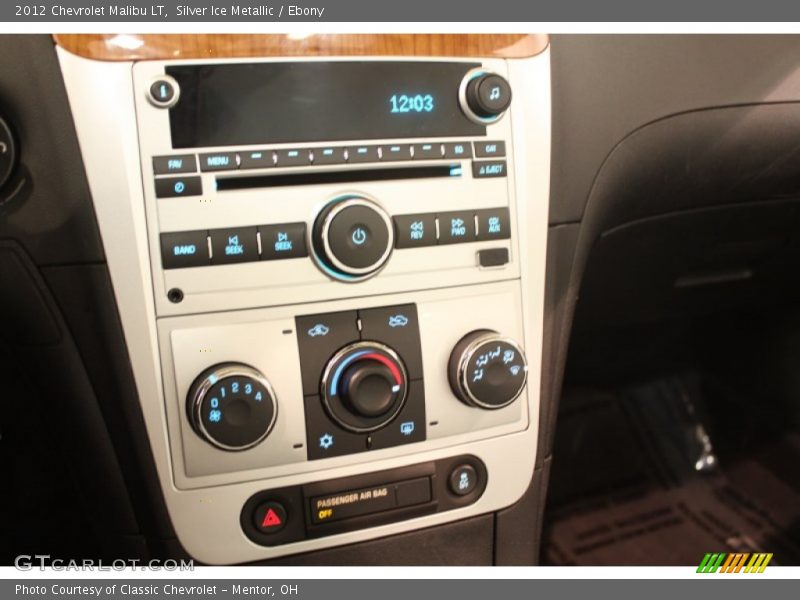 Silver Ice Metallic / Ebony 2012 Chevrolet Malibu LT