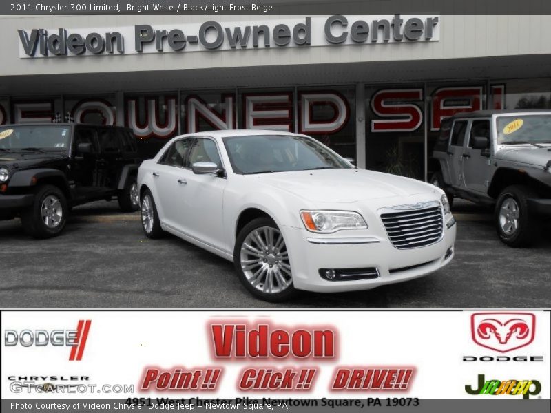 Bright White / Black/Light Frost Beige 2011 Chrysler 300 Limited