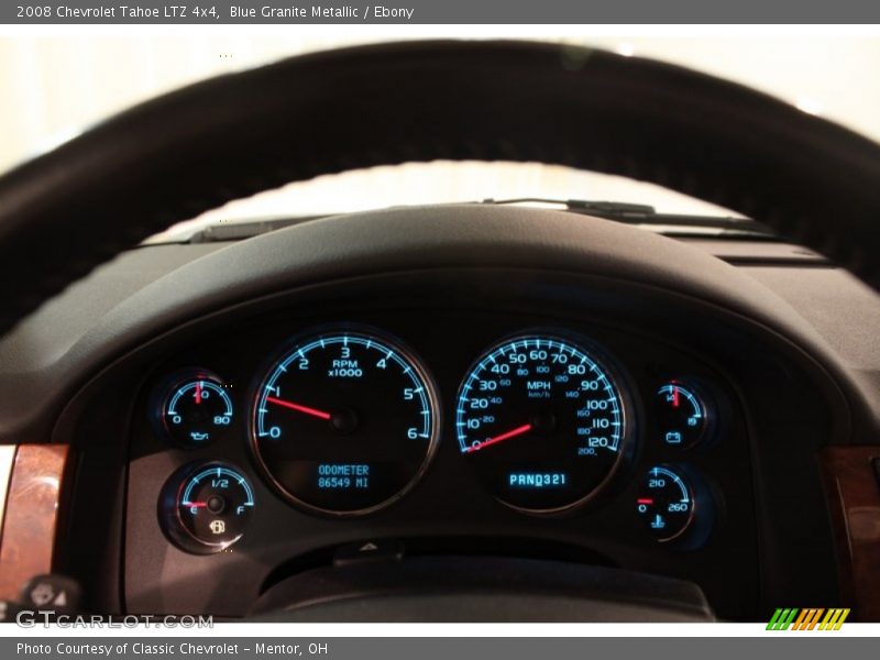 Blue Granite Metallic / Ebony 2008 Chevrolet Tahoe LTZ 4x4