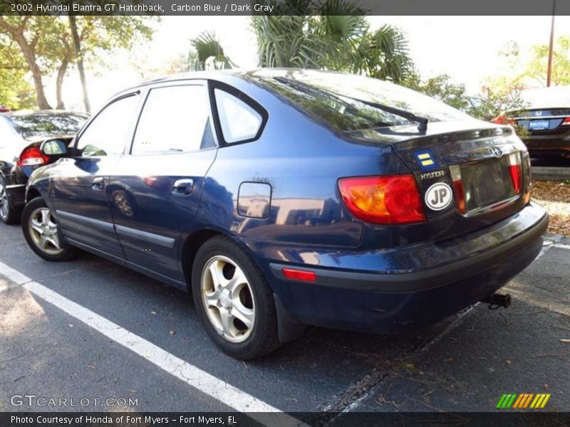 Carbon Blue / Dark Gray 2002 Hyundai Elantra GT Hatchback
