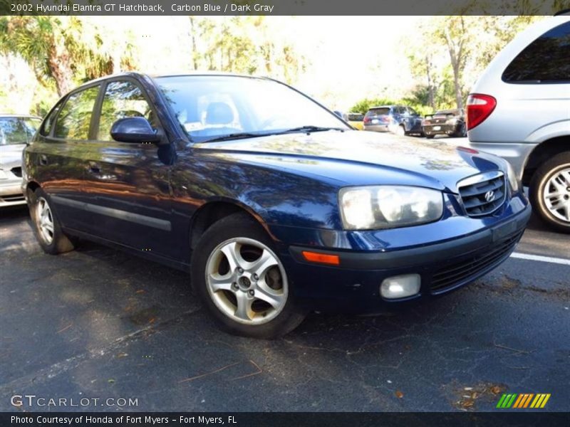 Carbon Blue / Dark Gray 2002 Hyundai Elantra GT Hatchback