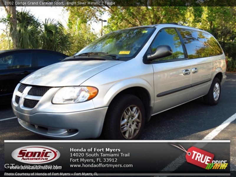 Bright Silver Metallic / Taupe 2002 Dodge Grand Caravan Sport