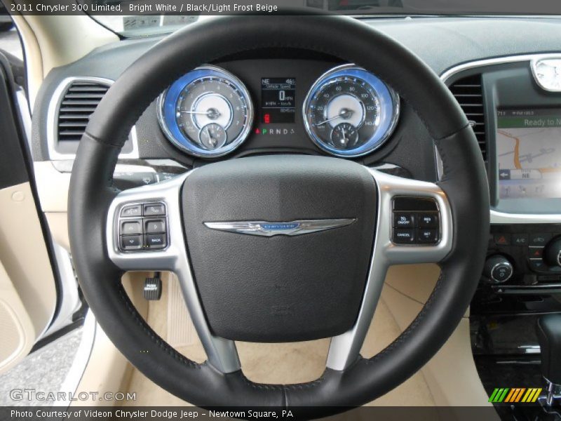 Bright White / Black/Light Frost Beige 2011 Chrysler 300 Limited
