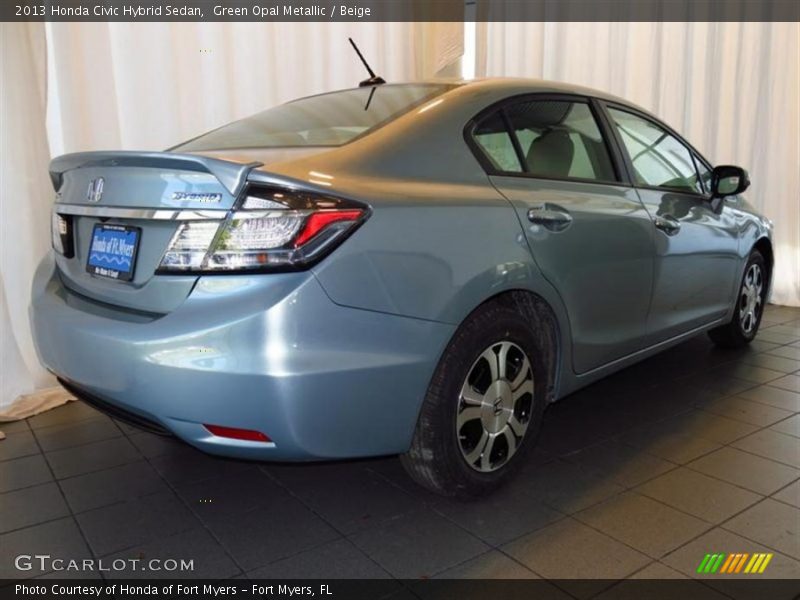 Green Opal Metallic / Beige 2013 Honda Civic Hybrid Sedan