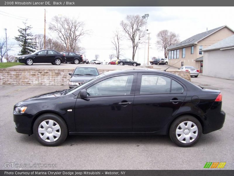 Black / Black 2008 Mitsubishi Lancer DE