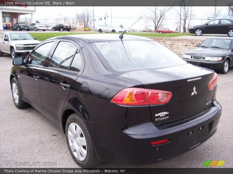 Black / Black 2008 Mitsubishi Lancer DE