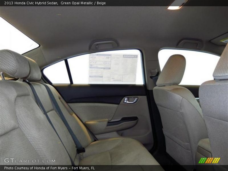Green Opal Metallic / Beige 2013 Honda Civic Hybrid Sedan
