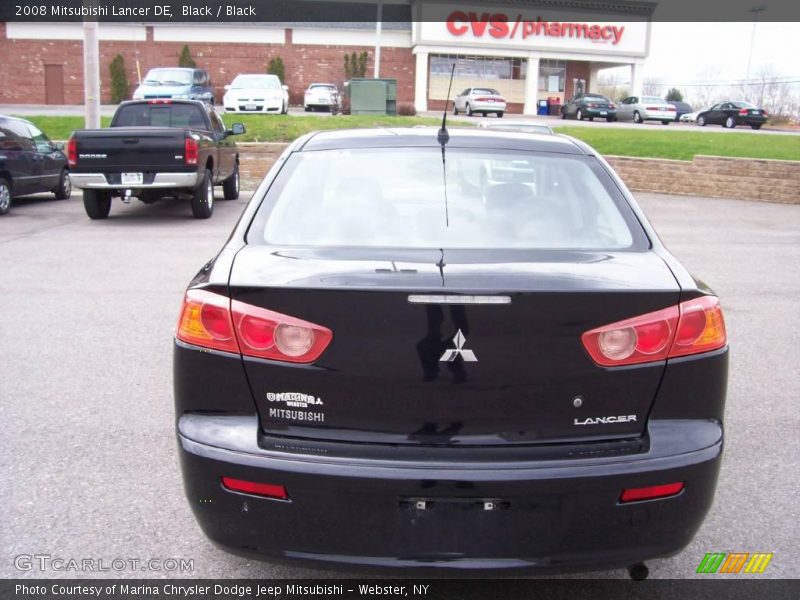 Black / Black 2008 Mitsubishi Lancer DE