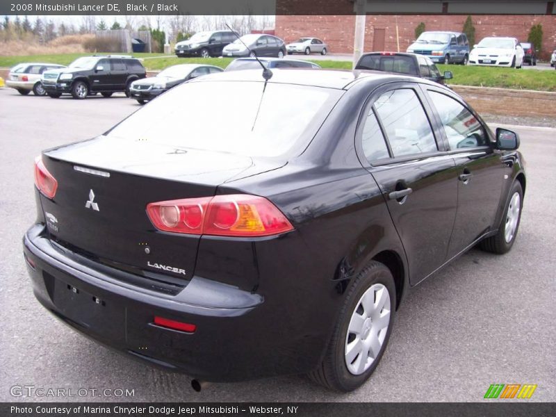 Black / Black 2008 Mitsubishi Lancer DE