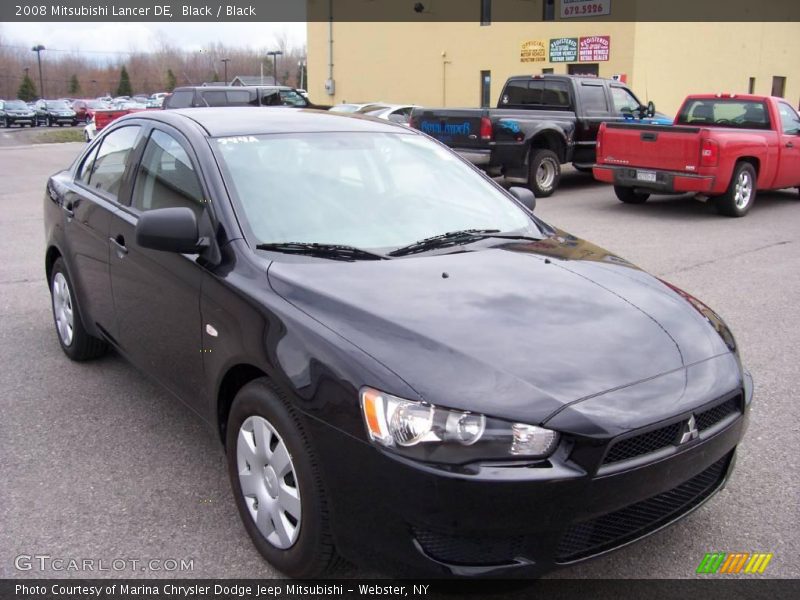 Black / Black 2008 Mitsubishi Lancer DE