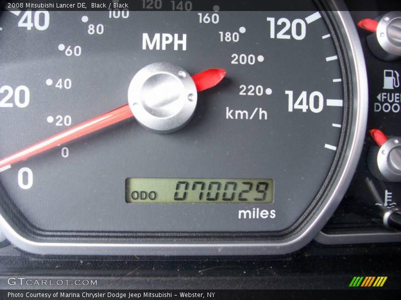 Black / Black 2008 Mitsubishi Lancer DE