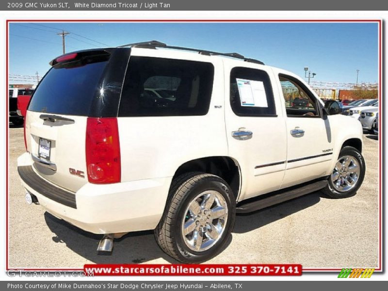 White Diamond Tricoat / Light Tan 2009 GMC Yukon SLT