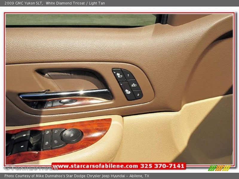 White Diamond Tricoat / Light Tan 2009 GMC Yukon SLT