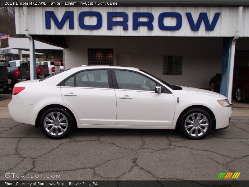 White Platinum Tri-Coat / Light Camel 2011 Lincoln MKZ AWD