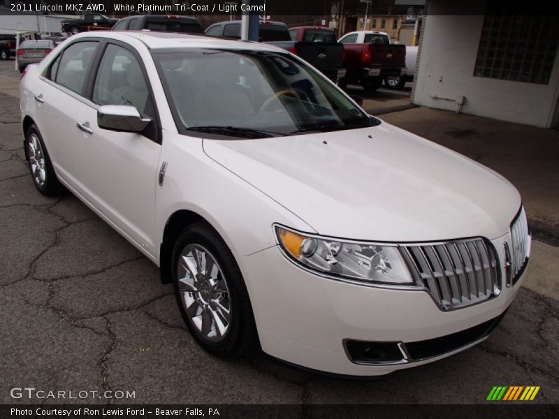 White Platinum Tri-Coat / Light Camel 2011 Lincoln MKZ AWD