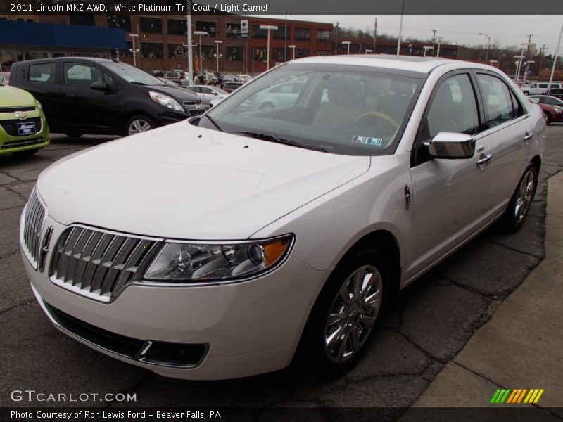 White Platinum Tri-Coat / Light Camel 2011 Lincoln MKZ AWD