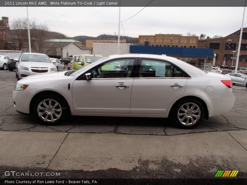 White Platinum Tri-Coat / Light Camel 2011 Lincoln MKZ AWD