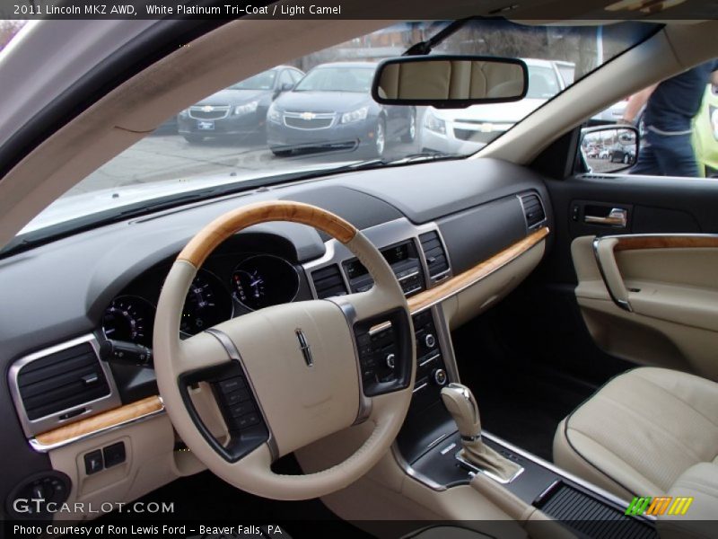 White Platinum Tri-Coat / Light Camel 2011 Lincoln MKZ AWD