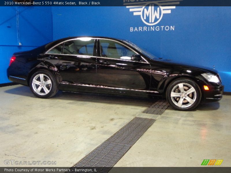 Black / Black 2010 Mercedes-Benz S 550 4Matic Sedan
