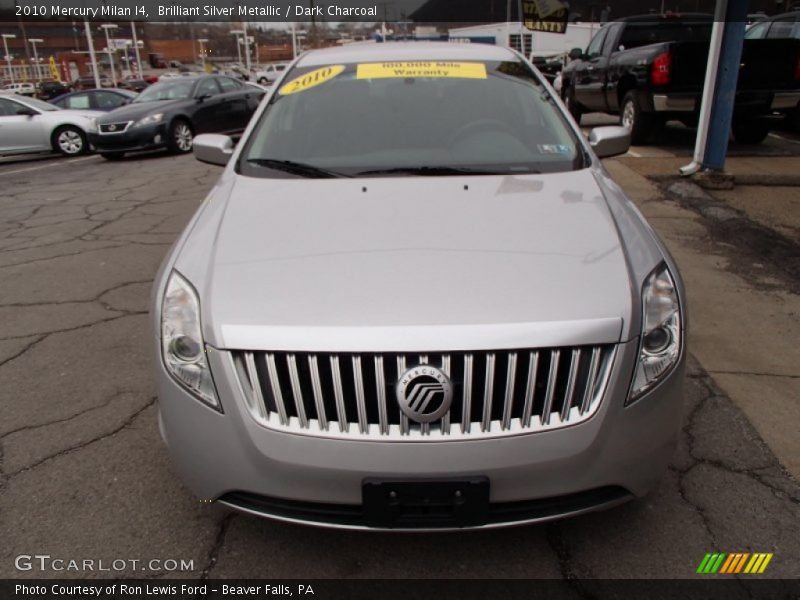 Brilliant Silver Metallic / Dark Charcoal 2010 Mercury Milan I4
