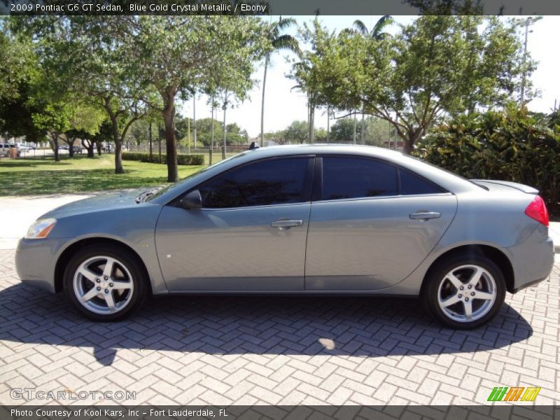 Blue Gold Crystal Metallic / Ebony 2009 Pontiac G6 GT Sedan