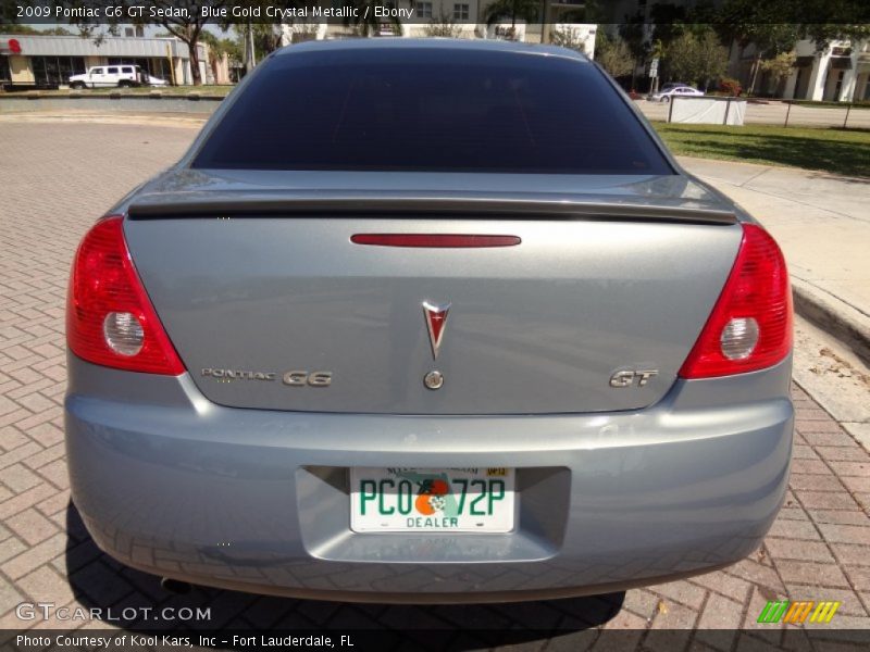 Blue Gold Crystal Metallic / Ebony 2009 Pontiac G6 GT Sedan